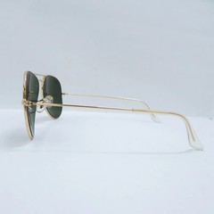 Used RAY BAN Ray Ban AVIATOR Polarized Lens Sunglasses RB3025 Size 58 14 Gold Se