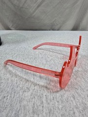 custom-branded Tinder red flame sunglasses designed for promotional use