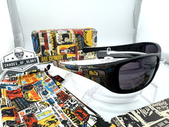 OAKLEY HIJINX ART CHANTRY MATTE BLACK W/ WARM GREY SUNGLASSES ARTIST 12-771 RARE