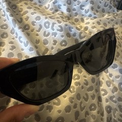 Versace Cat Eye Sunglasses Black and Burgundy Frame Tinted Lenses