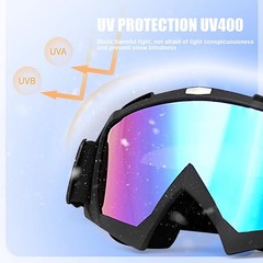 Pink Motorcycle Goggles with Balaclava Face Mask for Dirt Bike, Skiing