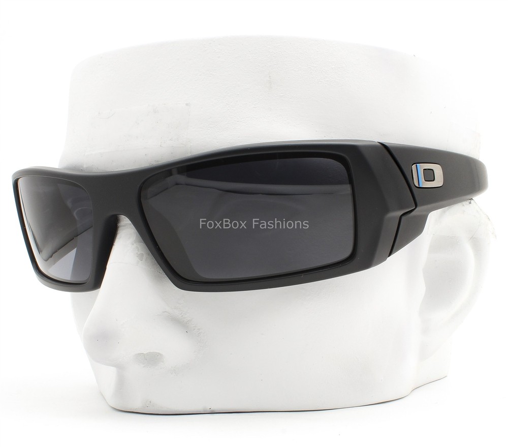 Oakley Gascan Sunglasses Matte Black Thin Blue Line OO9014-1160 with Pouch