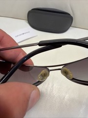 Armani Exchange AX 2006 Aviator Sunglasses Silver Frame SEE DETAILS!