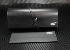 MONT BLANC MB0383S 005 Black Grey Polarized Men’s Large 54 mm Sunglasses