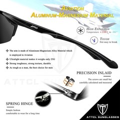 Polarized UV Protection Sports Fishing Driving Sunglasses for Men Al-Mg Metal…