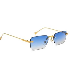 Mens Square Sunglasses Oceanic Blue Lens Outdoor Style Fashion Hip Hop Shades