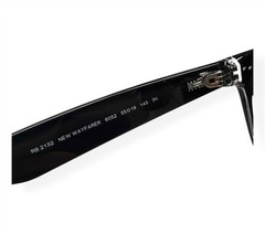 Ray-Ban New Wayfarer RB 2132 6052 Sunglasses Matte Black on Clear 55mm w/case