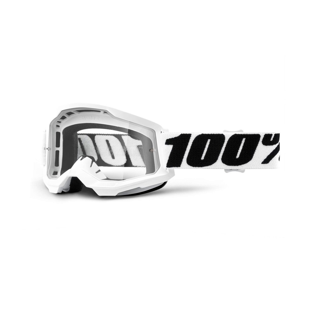 100% Strata 2 Motocross & Mountain Bike Goggles – MX and MTB Racing Protectiv…