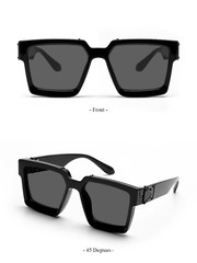 Retro Millionaire Shades Luxury Vintage Fashion Square Sunglasses UV400 Unisex