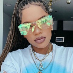 Party Rimless Irregular Design Sunglasses For Both Men Women Street Exquisite