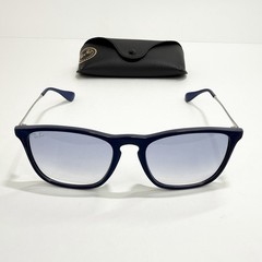 Ray-Ban RB4187 Chris Sunglasses Blue Frame Gradient Lenses 54-18 145 Italy