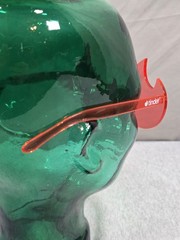 custom-branded Tinder red flame sunglasses designed for promotional use