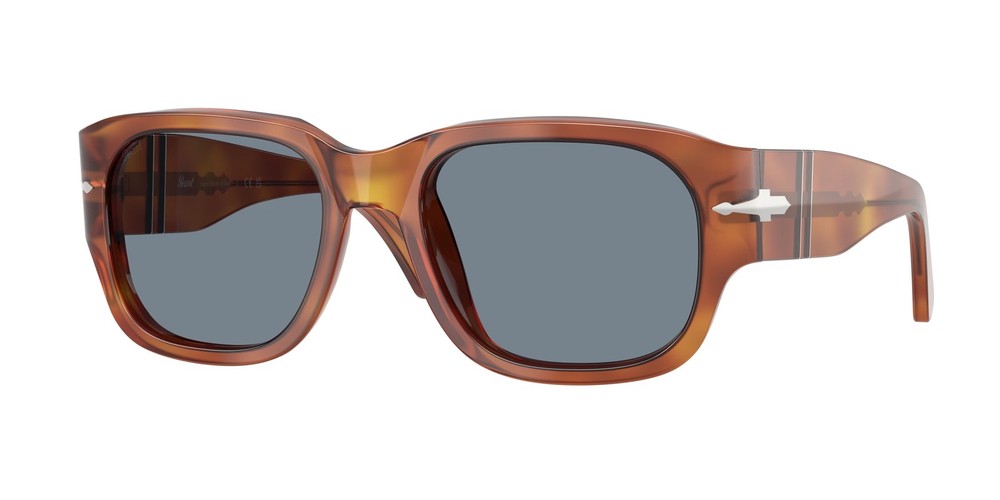 PERSOL PO3380S 96 56 Terra Di Siena Light Blue 52 mm Unisex Sunglasses