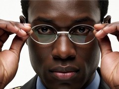 Mens Hip Hop 18k Gold Frame Oval Shape Clear Lens Wood Grain Retro Eye Glasses