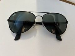 Ray-Ban RB3500 Aviator Sunglasses Gunmetal Green G-15 Lens 61mm w/ Case