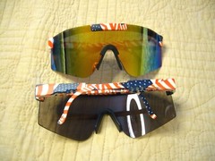 USA Sun Shields Sunglasses Men Women Big 1-Piece lens American Flag Patriot 5265