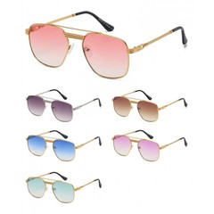 Sunglasses Men Fashion Retro Style Square Gold Frame Classic Designer Hip Hop