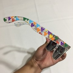 Disney Parks Colorful Mickey Mouse Balloon Icons Clear Adult Sunglasses Rainbow
