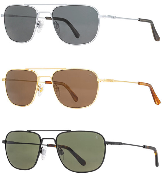 American Optical Checkmate Polarized Men’s Aviator Sunglasses – Made In USA