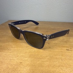 RAY-BAN RB2132 6053/71 Crystal Navy Blue Wayfarer Sunglasses Italy, Frame Only