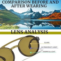 Retro Round Polarized Steampunk Sunglasses Men Women Side Shield Goggles GothicO