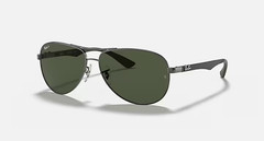 Authentic Ray-Ban RB8313 Aviator Carbon Fibre Polarized G-15 Green 61-13