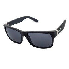 ENZO – Modern Sports Thick Square Sunglasses Matte Black Smoke