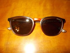 Superdry sds Vintage Neon c.104 Black Orange Frame Gray Lenses Sunglasses