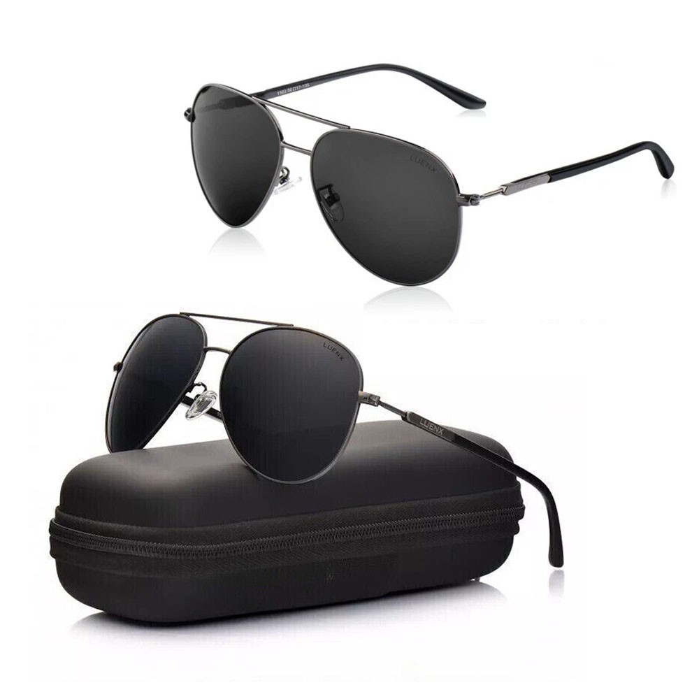 2 pcs Aviator Sunglasses for Adult Polarized Driving Classic Shades UV400 Protec