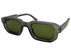 Men Classy Elegant Vintage Retro Hardcore Biker SUNGLASSES Gray Frame Green Lens