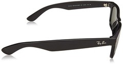 Ray-Ban Mens New Wayfarer Sunglasses – Top Black On Trasparent / Green Polar –