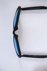 Ray-Ban Justin Color Mix Matte Rubber Black / Blue Mirror 54 mm Sunglasses