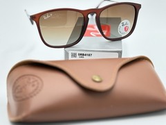 Ray-Ban 54mm Chris Brown Polarized Sunglasses Gradient Sunglasses – Brown RB4187