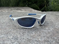 Oakley Twenty XX Sunglasses Silver Ice Blue Iridium Lens Vintage USA