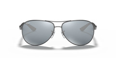 Ray-Ban Carbon Fibre Gunmetal/Silver Polarized Mirrored 61 mm Sunglasses RB8313