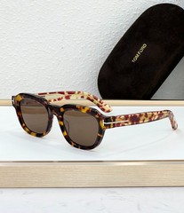 Tom Ford FT1226 Sunglasses 52□20-135mm – Classic Round Acetate Frame Shades