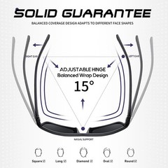 UV400 Lightweight Square Polarized Sunglasses Outdoor Driving Fishing for Men