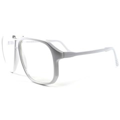 Designer Look Rich Famous Hip Hop 90s Style Oversized White Clear Lens Glasses
