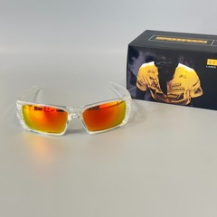 Oakley Gascan OO9014 Polarized Sunglasses Clear Frame Ruby Iridium Lens