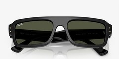 Ray-Ban Lukas Sunglasses RB 4454 6677/31 Polished Black Green Glass 53mm w/case