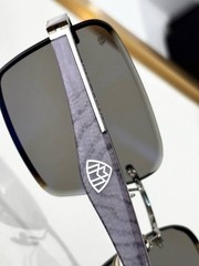Maybach Rimless Square Sunglasses Gray Gradient Lenses Silver Frame Luxury Men’s