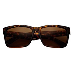 ENZO – Modern Sports Thick Square Sunglasses Tortoise Shell Brown Tint