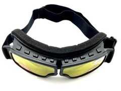 MOTORCYCLE Riding Padded Safety Protective GOGGLES Anti-Fog Lens Fit Over Helmet