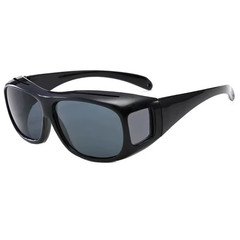 Night Vision Pro Driving Glasses Anti-Glare Polarized Wear Over Yellow Lens A