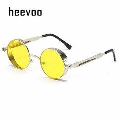 Retro Round Polarized Sunglasses Men Women Vintage Gothic Steampunk Glasses