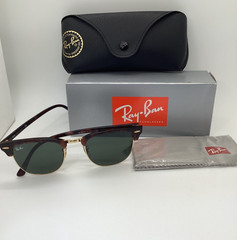 Ray Ban Clubmaster (RB3016-W0366) Tortoise on Arista 51mm/G-15 Green Sunglass