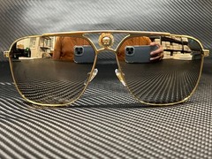 VERSACE VE2238 12526G Pale Gold Rectangle 61 mm Men’s Sunglasses
