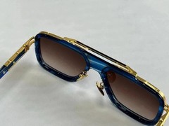 Dita LXN-EVO DT DTS403-WTI-GLD-57 Matte BlUE/ Gold Metal Sunglasses Yellow Lens