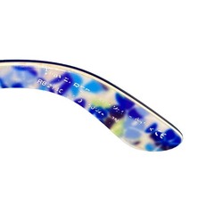 Ray-Ban Wayfarer sunglasses. Exterior frame color in blue interior floral Print
